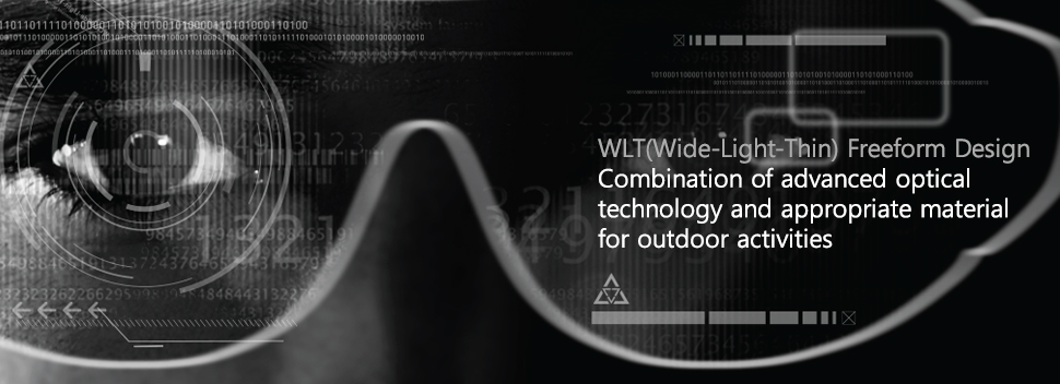 WLT 프리폼 테크놀러지 스포츠 및 야외활동에 적절한 재질의 렌즈와 첨단 광학기술의 결합